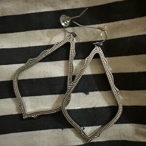 Kendra Scott Silver Frame Earrings